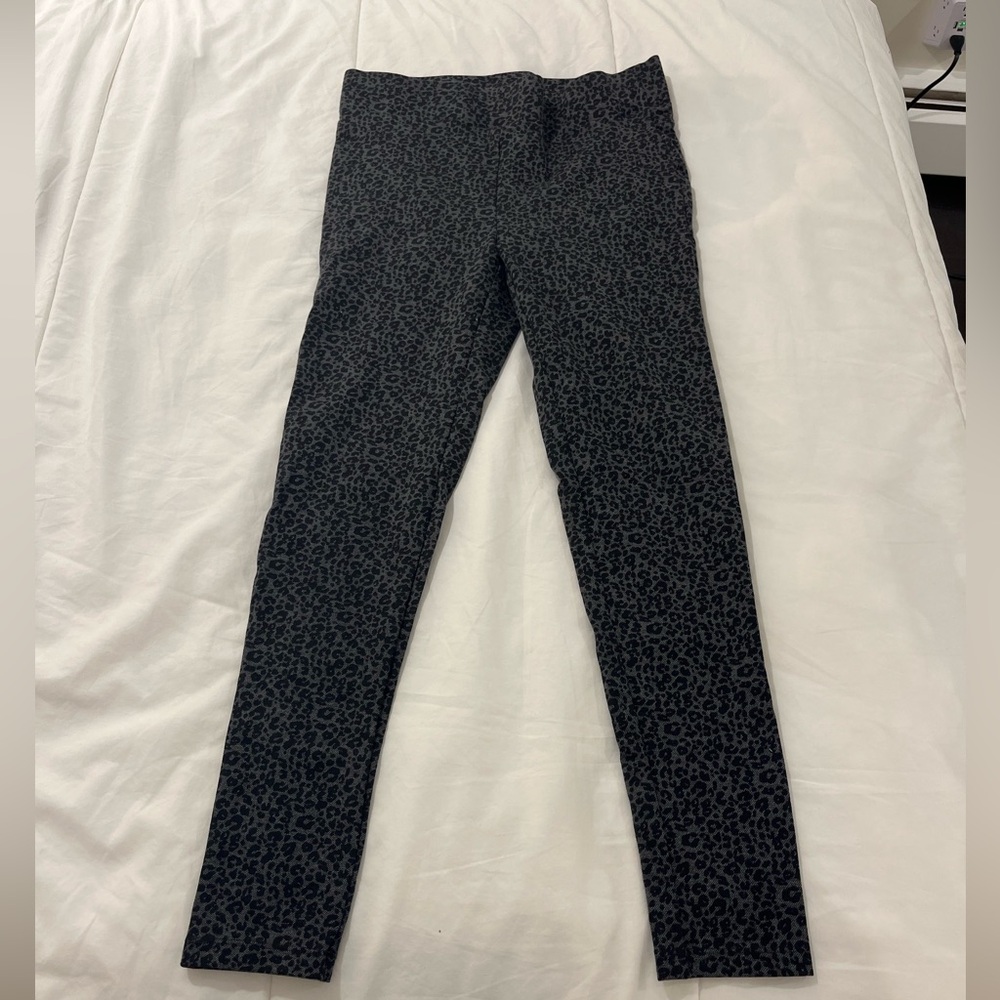 LOFT Charcoal Cheetah Print Skirt
